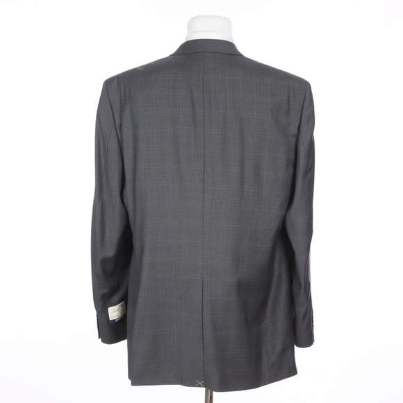 Stafford Three Button Gray Glen Plaid Sport Coat